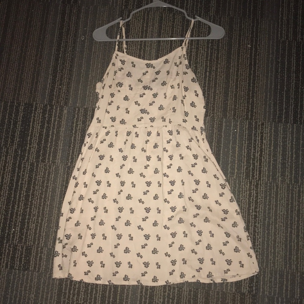 Cream Midi Dress with Flowers